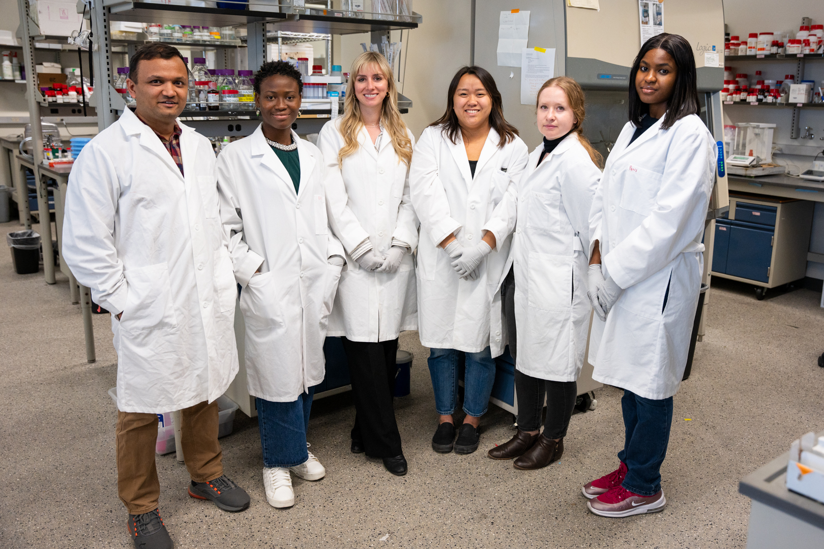 photo: Olivia Lanier with lab members